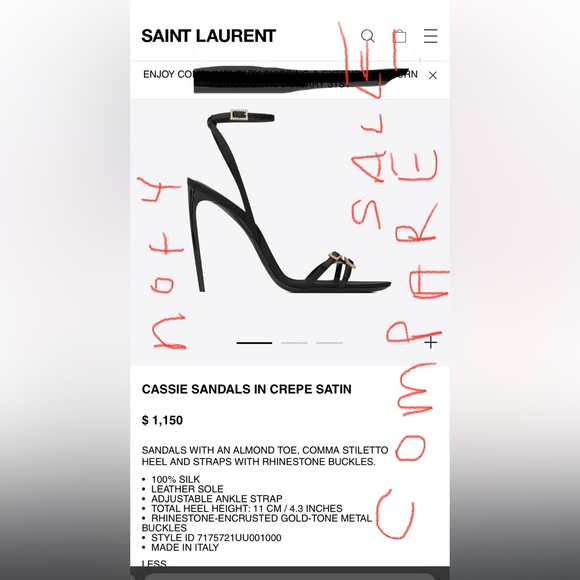 Gorgeous 3-inch heel, black satin shoes that are beautiful for many occasions. - Picture 3 of 12